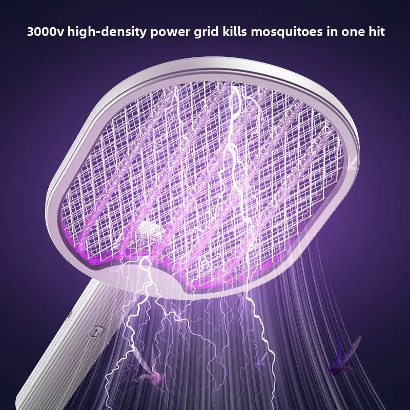 Revolutionary Foldable Electric Mosquito Swatter with UV Light - USB Rechargeable Bug Zapper for Ultimate Insect Control